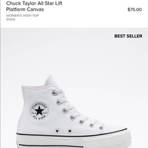 Converse All Star Lift White Platform Canvas